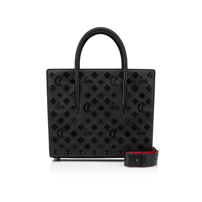 Christian Louboutin Top Handles Women Paloma Medium Top Handle Bag 8211 Grained Calf Leather And Spikes Loubinthesky 8211 Black