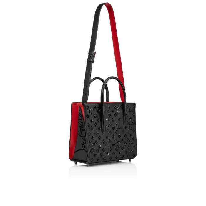 Christian Louboutin Top Handles Women Paloma Medium Top Handle Bag 8211 Grained Calf Leather And Spikes Loubinthesky 8211 Black