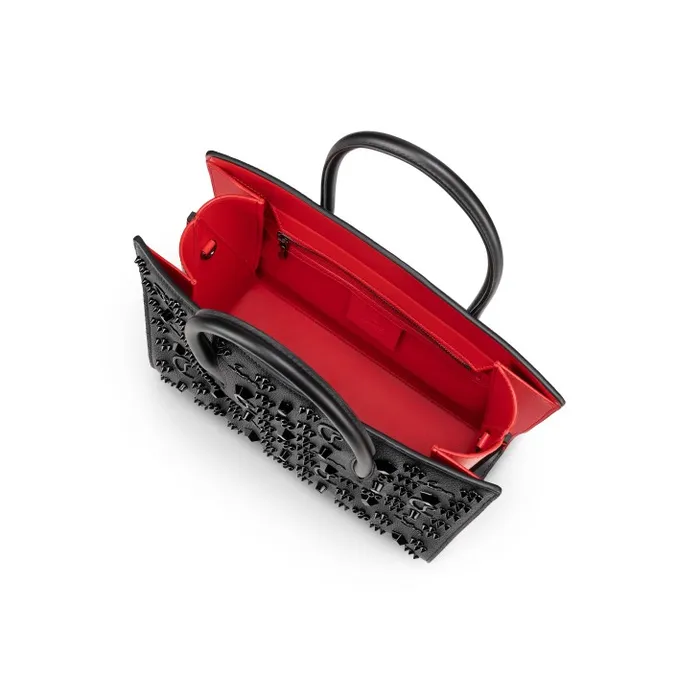 Christian Louboutin Top Handles Women Paloma Medium Top Handle Bag 8211 Grained Calf Leather And Spikes Loubinthesky 8211 Black