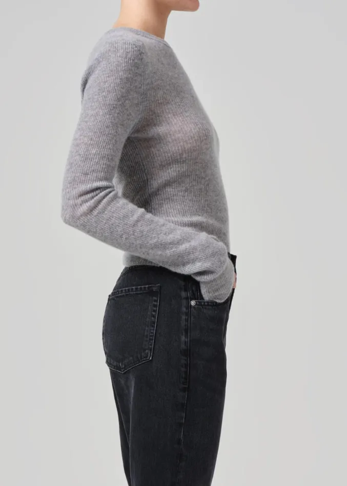 Citizens Of Humanity Alessia Crewneck Sweater In Dark Heather Grey Women Tops