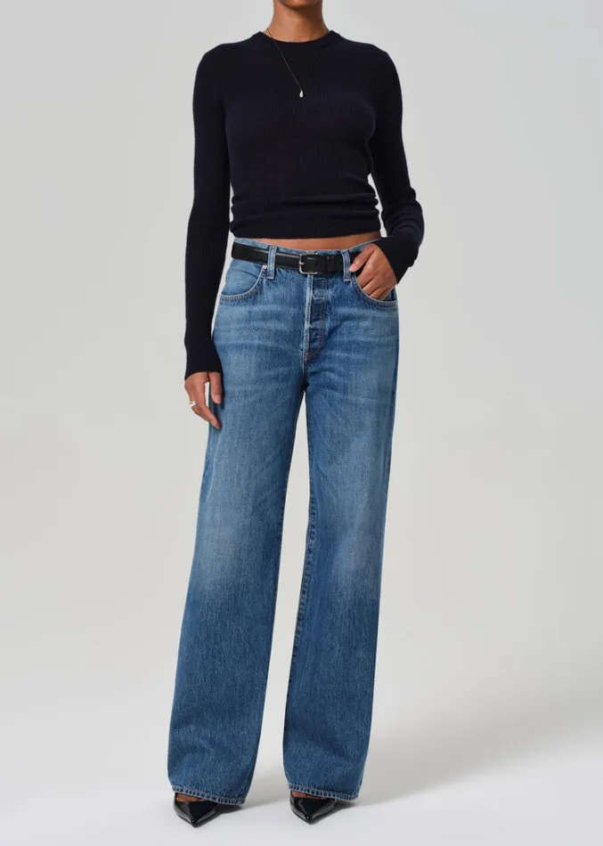 Citizens Of Humanity Annina High Rise Wide Leg 33034 In Sunland Women Jeans