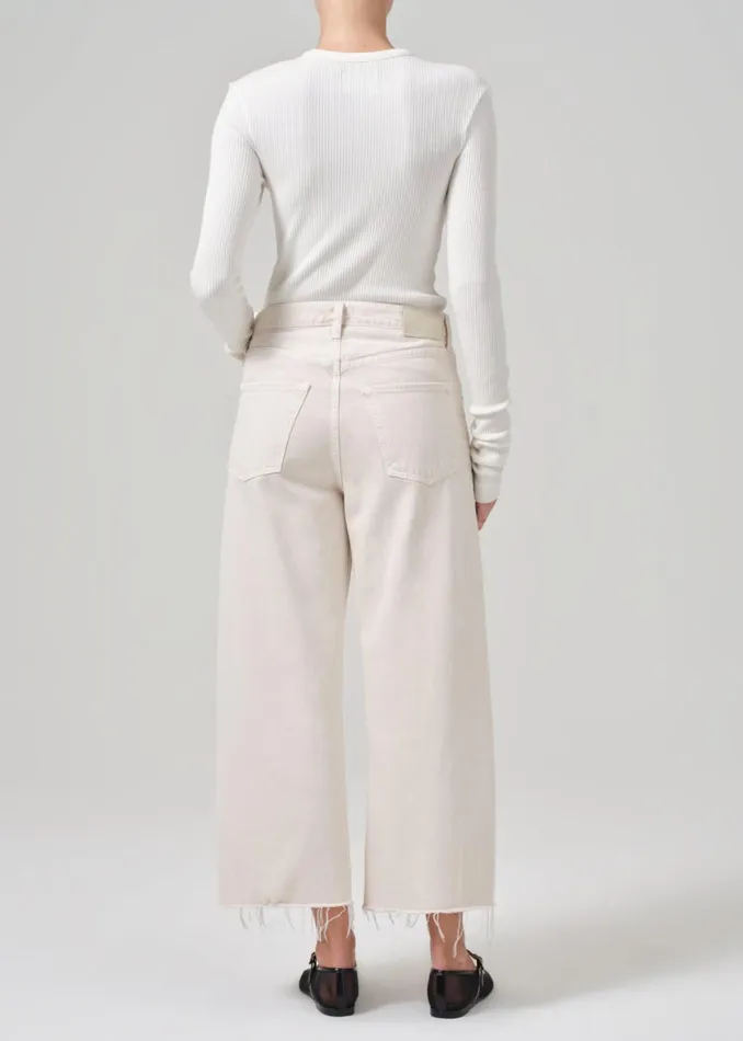 Citizens Of Humanity Ayla Raw Hem Crop In Almondette Women Jeans