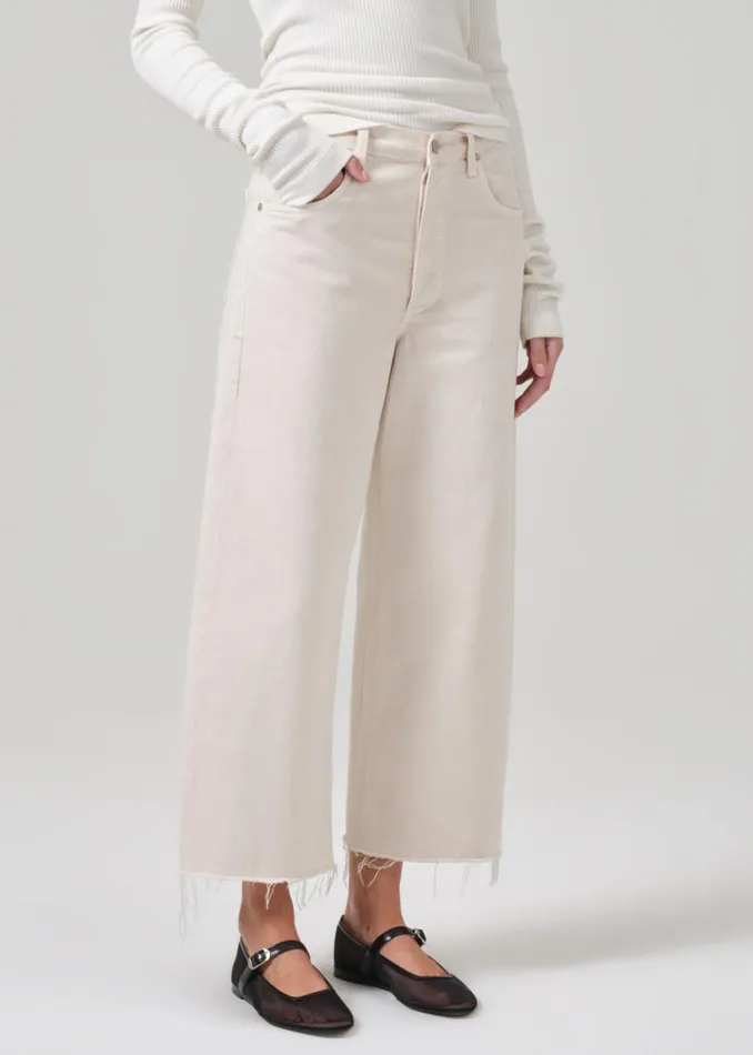 Citizens Of Humanity Ayla Raw Hem Crop In Almondette Women Jeans