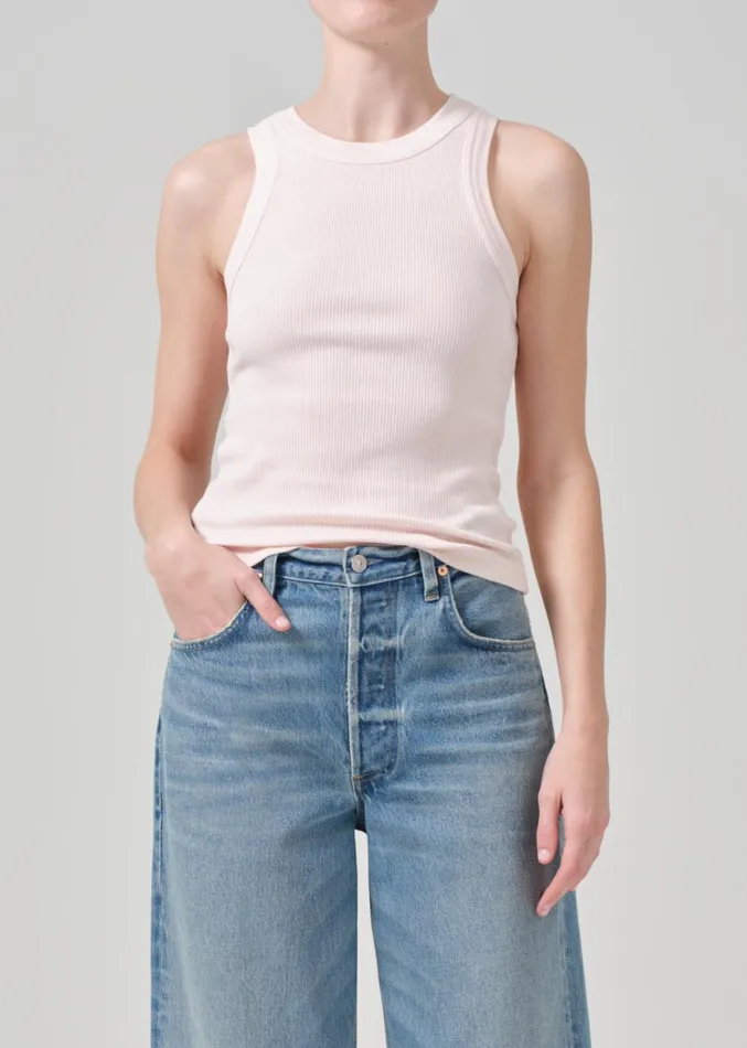 Citizens Of Humanity Isabel Rib Tank In Cameo Women Tops