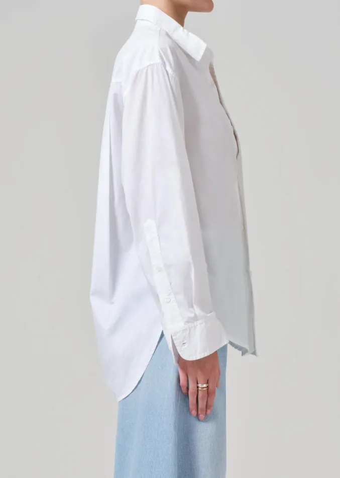 Citizens Of Humanity Kayla Shirt In Optic White Women Tops