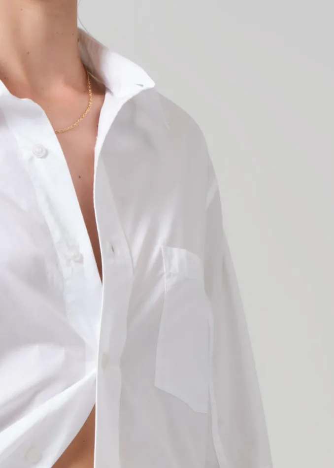 Citizens Of Humanity Kayla Shirt In Optic White Women Tops