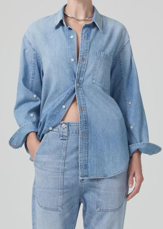 Citizens Of Humanity Kayla Shirt In Tide Women Tops