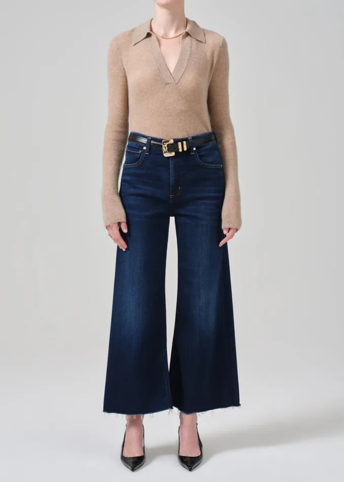 Citizens Of Humanity Lyra Wide Leg Crop In Lotus Women Jeans