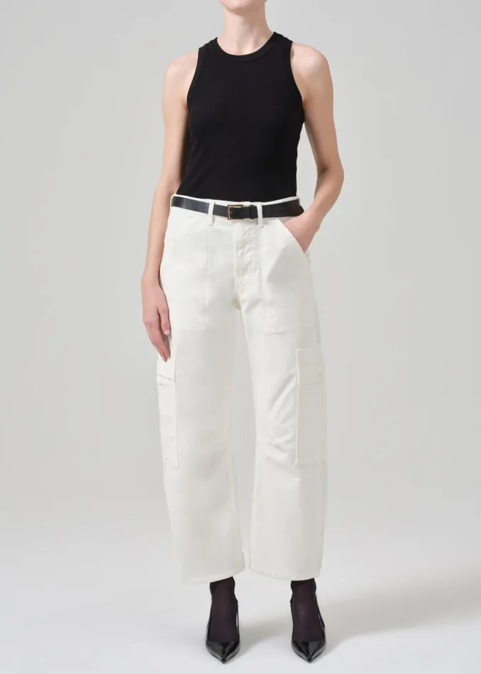 Citizens Of Humanity Marcelle Low Slung Easy Cargo Corduroy In Pashmina Women Pants