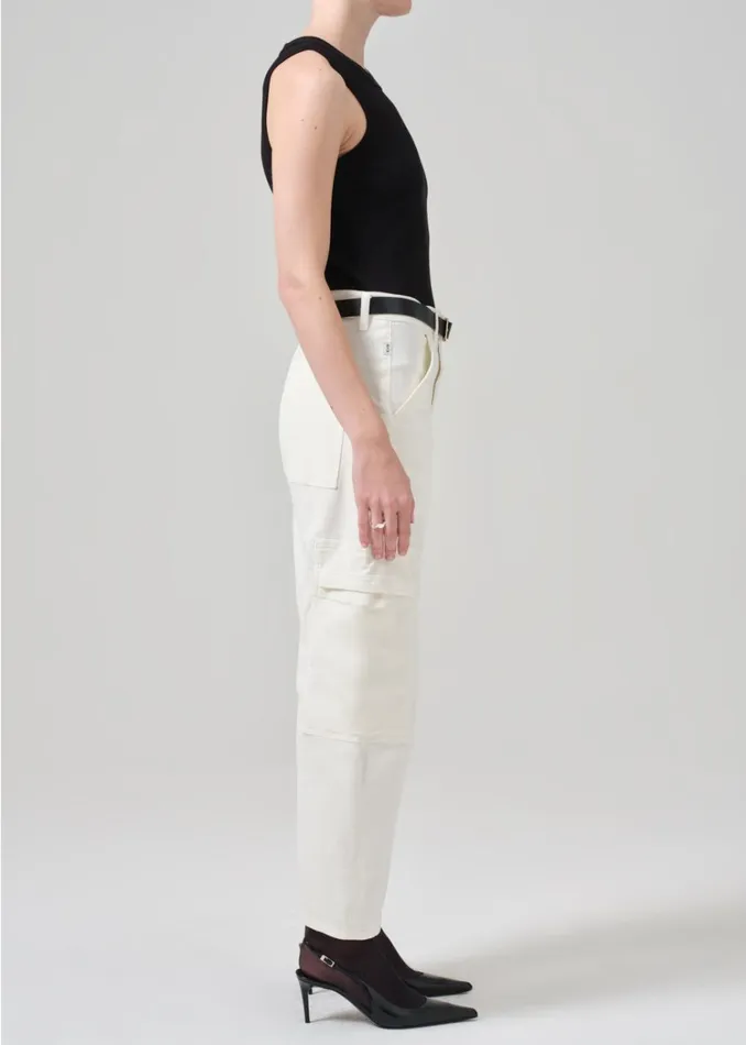 Citizens Of Humanity Marcelle Low Slung Easy Cargo Corduroy In Pashmina Women Pants