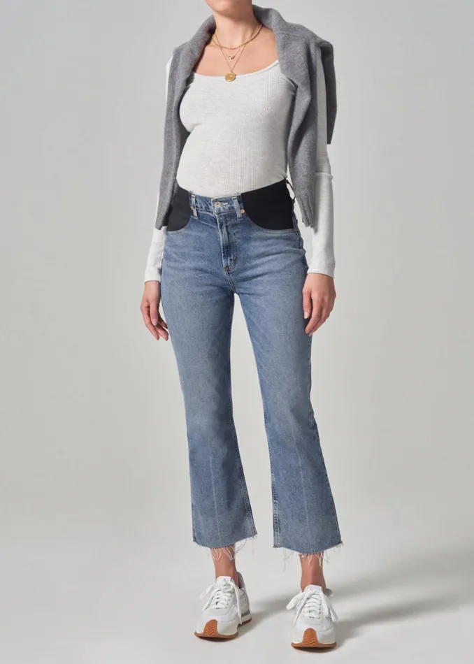 Citizens Of Humanity Maternity Isola Mid Rise Cropped Boot In Ascent Women Maternity