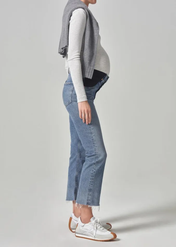 Citizens Of Humanity Maternity Isola Mid Rise Cropped Boot In Ascent Women Maternity