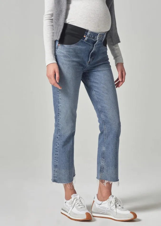 Citizens Of Humanity Maternity Isola Mid Rise Cropped Boot In Ascent Women Maternity