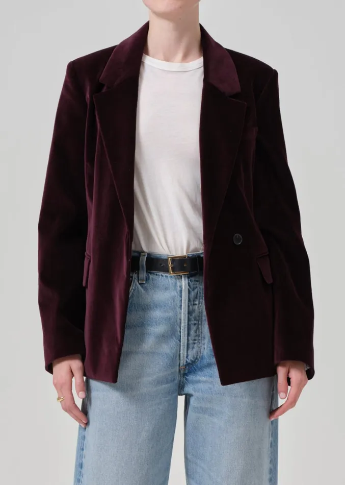 Citizens Of Humanity Matteau Blazer In Bordeaux Women Jackets and Coats