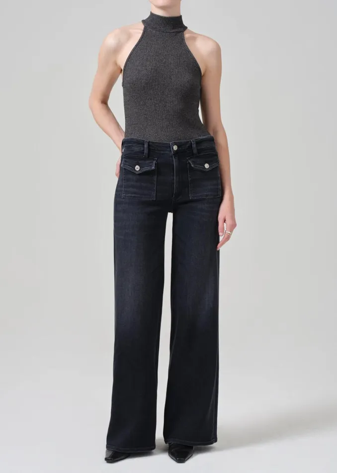Citizens Of Humanity Raven Patch Pocket Wide Leg In Medallion Women Jeans
