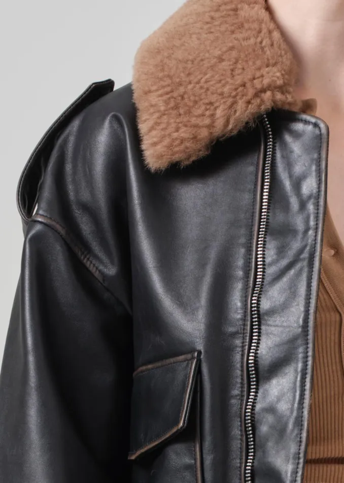 Citizens Of Humanity Santiago Pilot Jacket In Hickory Women Jackets and Coats