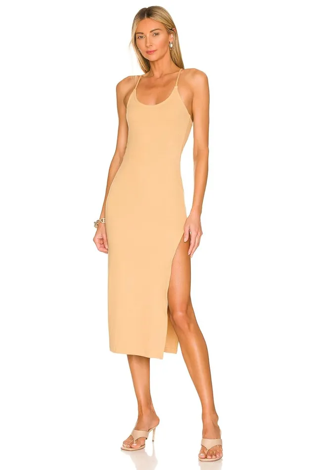 Clara Midi Dress Golden Tan Women Lovers Friends Dresses