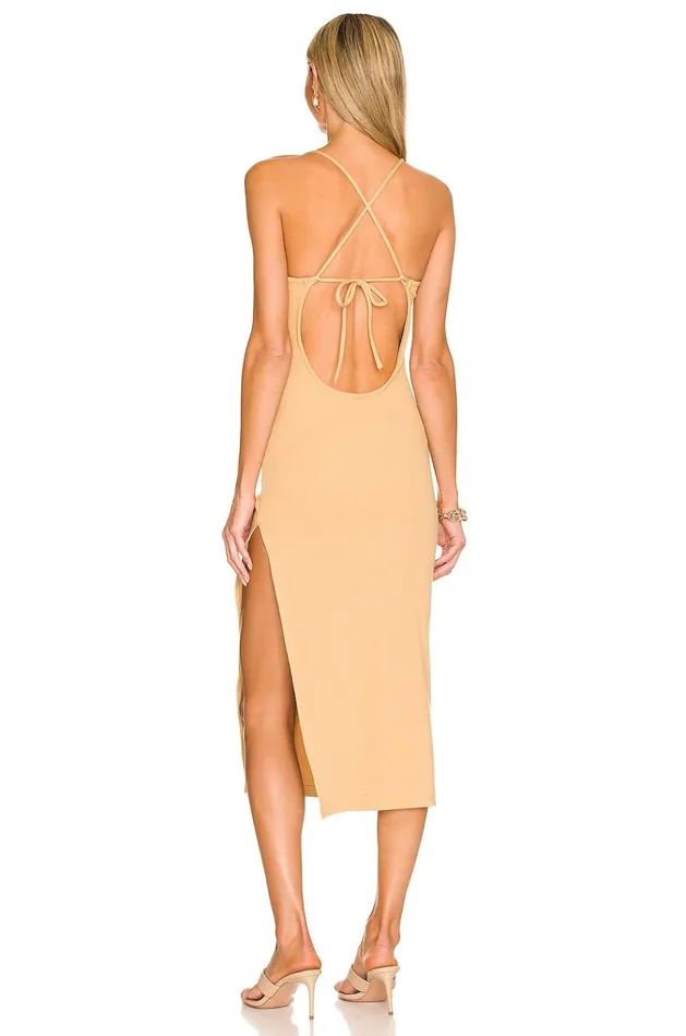 Clara Midi Dress Golden Tan Women Lovers Friends Dresses