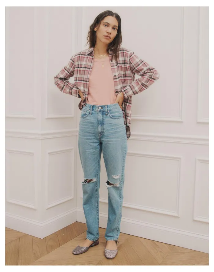 Classic Ex Boyfriend Shirt In Cornado Plaid Faded Fig Women Madewell Tops and Shirts Classic Ex Boyfriend Shirt In Cornado Plaid Faded Fig Women Madewell Tops and Shirts