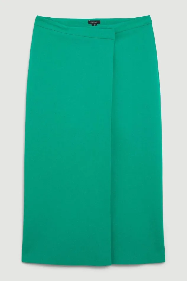 Clean Tailored Maxi Skirt Green Women Karen Millen Skirts