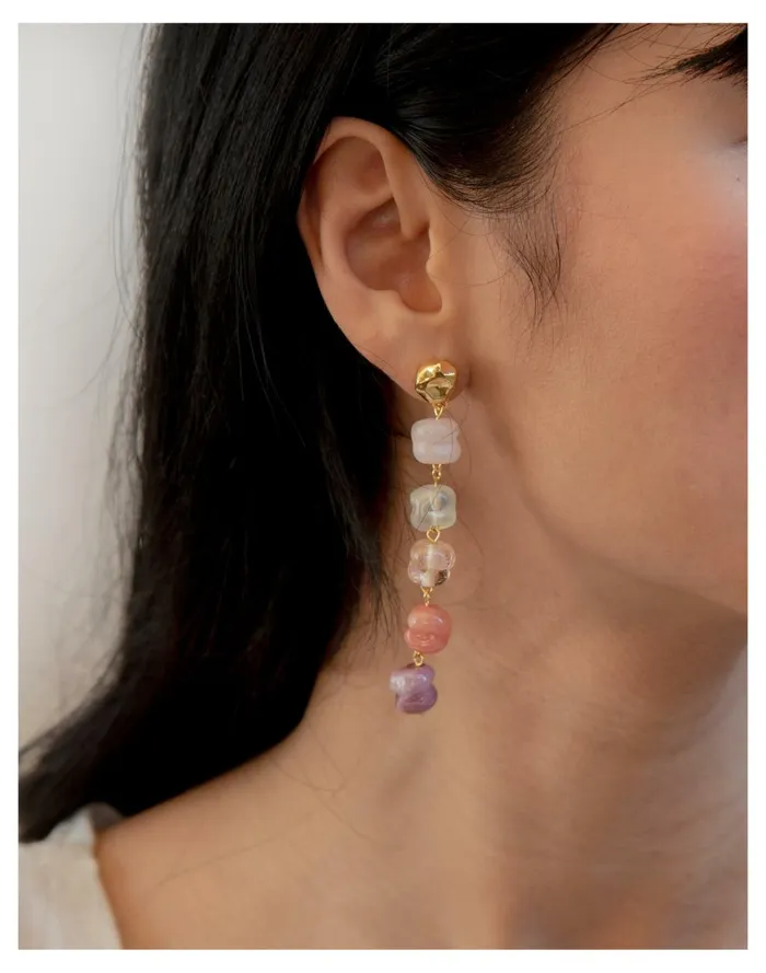 CLED Shades Of Nature Bloom Earrings Pink Multi Women Madewell Earrings CLED Shades Of Nature Bloom Earrings Pink Multi Women Madewell Earrings