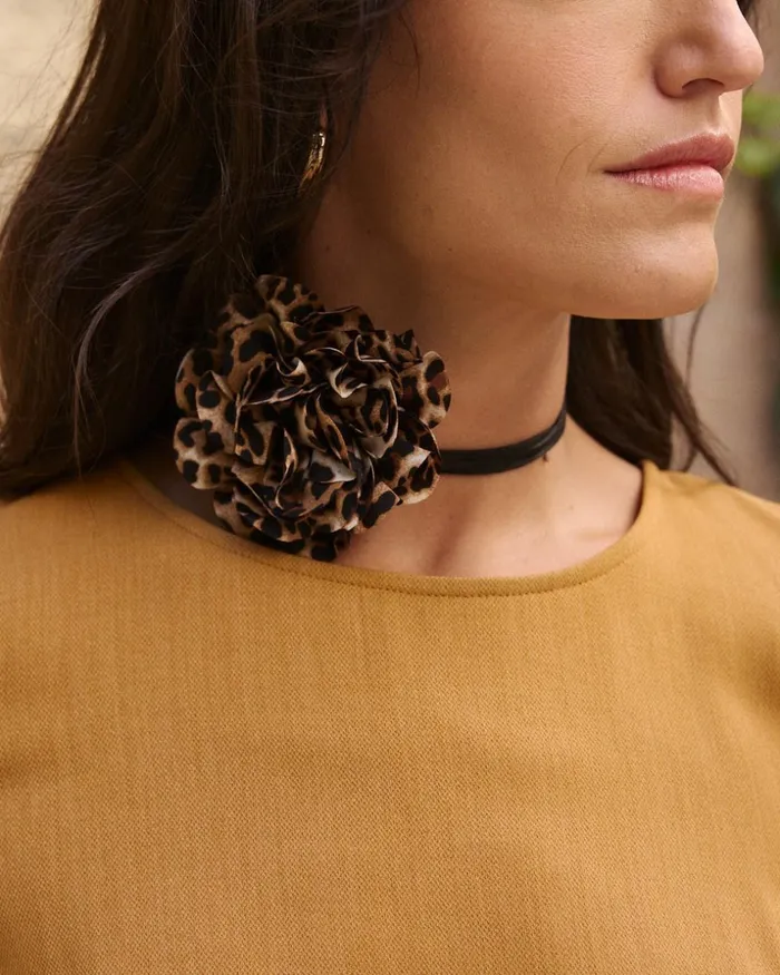 Collar Animal Print Black Women Polin Et Moi Jewelry
