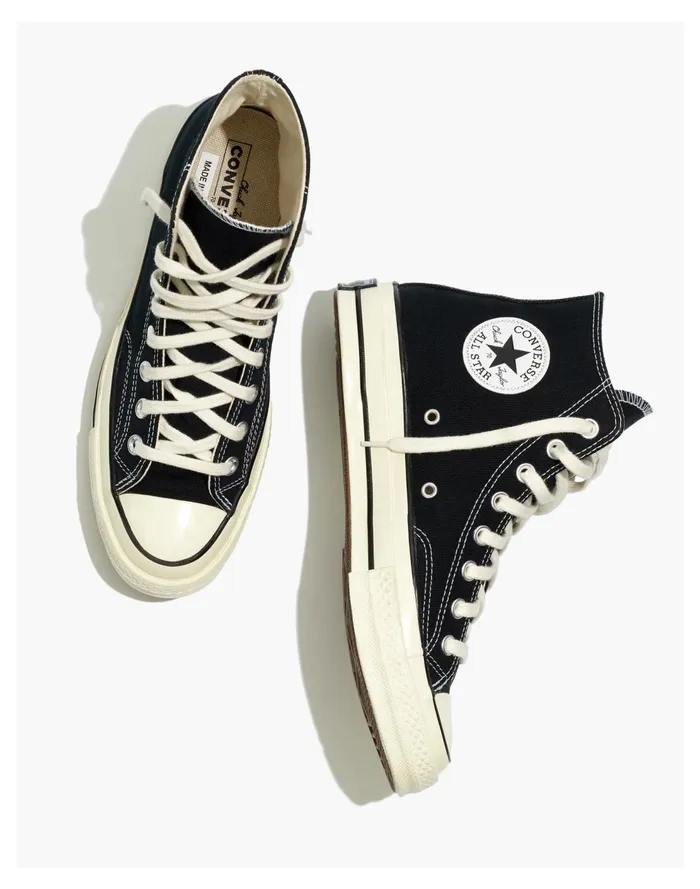Converse Unisex Chuck 70 High Top Sneakers Black Women Madewell Sneakers