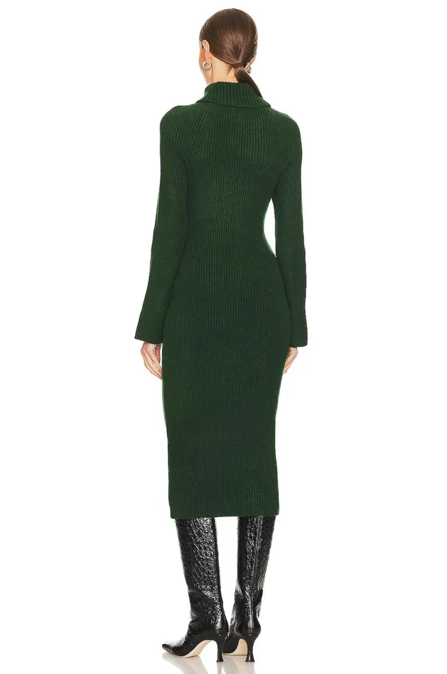 Coralie Knit Dress Dark Green Women Lovers Friends Dresses
