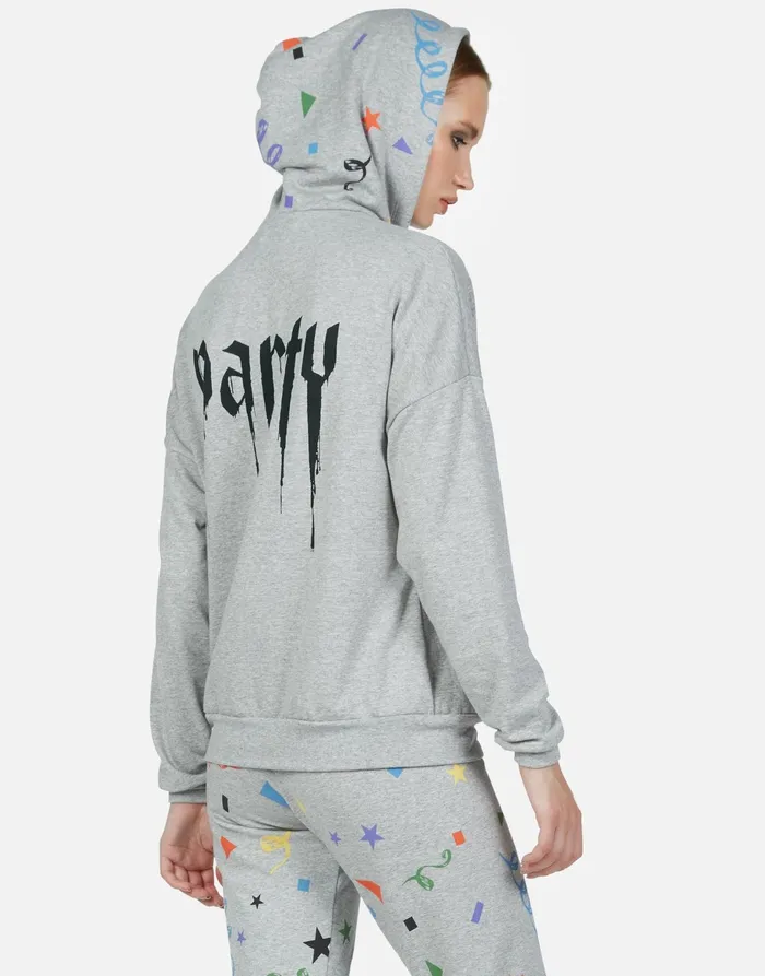 Corinne Happy Party Heather Grey Women039s Lauren Moshi Hoodies
