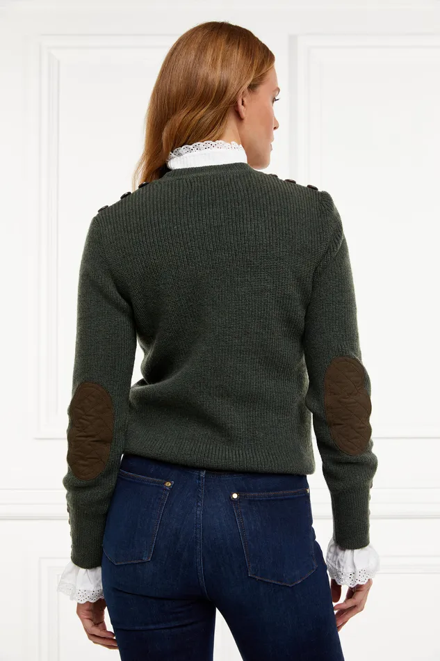 Country Crew Neck Knit Forest Marl Women Holland Cooper Knitwear