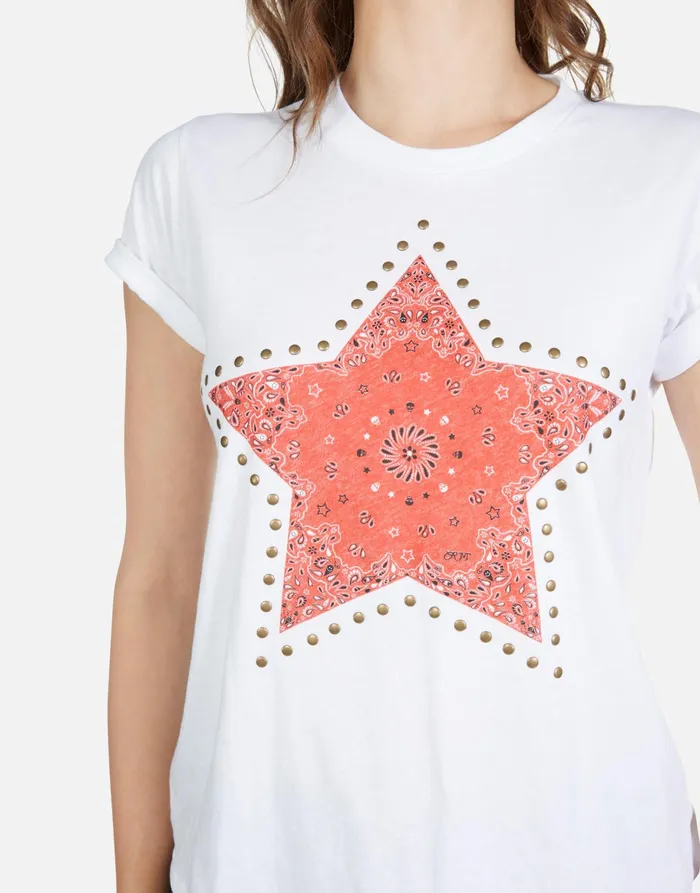 Croft Bandana Star White Women039s Lauren Moshi Short Sleeve