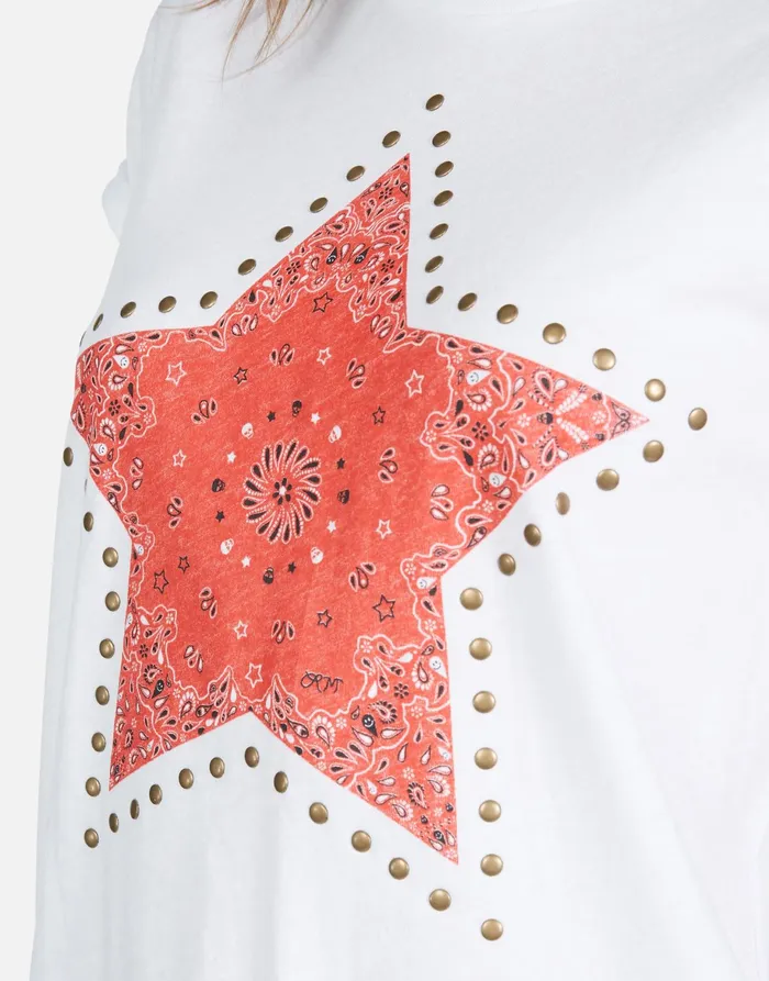 Croft Bandana Star White Women039s Lauren Moshi Short Sleeve