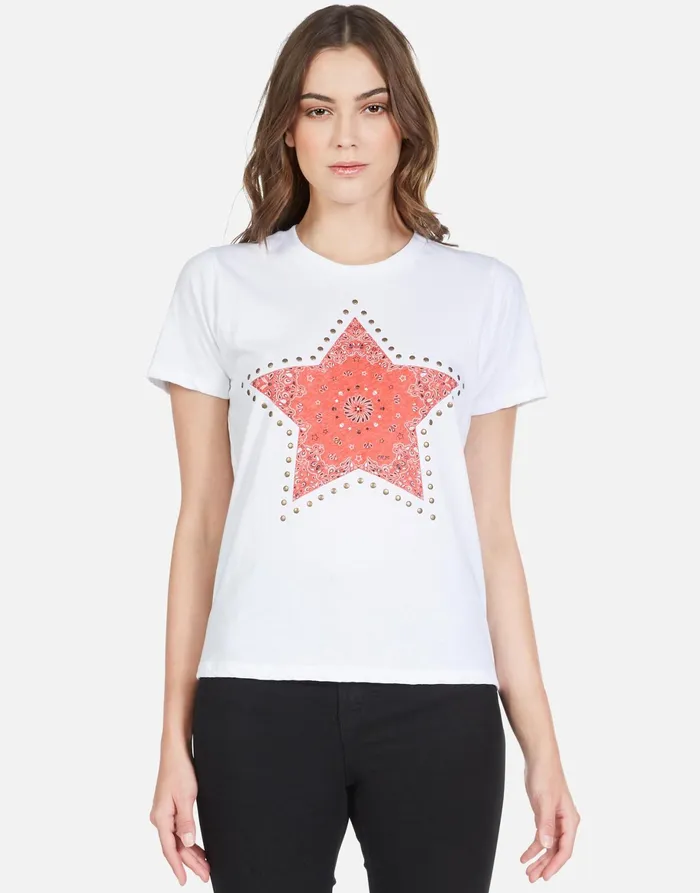 Croft Bandana Star White Women039s Lauren Moshi Short Sleeve