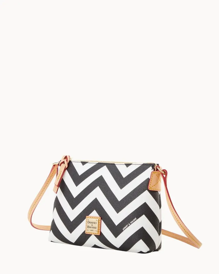 Crossbodies Women Dooney and Bourke Chevron Crossbody Pouchette Black Crossbodies Women Dooney and Bourke Chevron Crossbody Pouchette Black