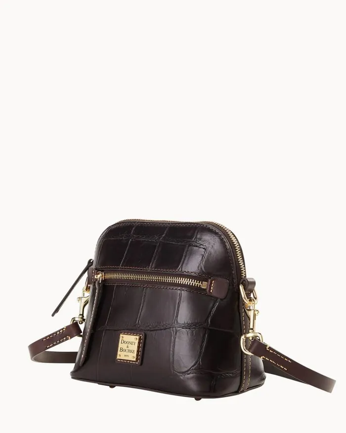 Crossbodies Women Dooney and Bourke Denison Domed Crossbody Espresso Crossbodies Women Dooney and Bourke Denison Domed Crossbody Espresso