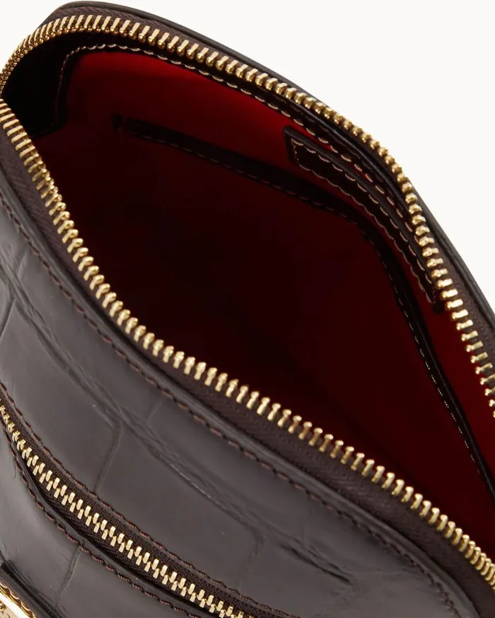 Crossbodies Women Dooney and Bourke Denison Domed Crossbody Espresso Crossbodies Women Dooney and Bourke Denison Domed Crossbody Espresso