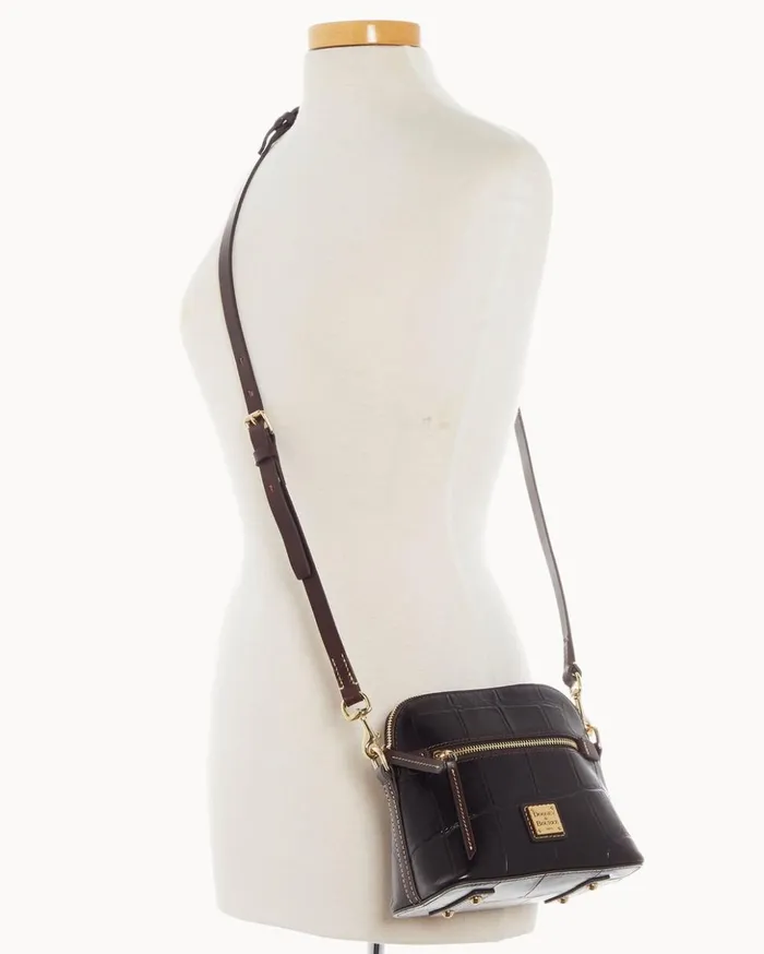 Crossbodies Women Dooney and Bourke Denison Domed Crossbody Espresso Crossbodies Women Dooney and Bourke Denison Domed Crossbody Espresso
