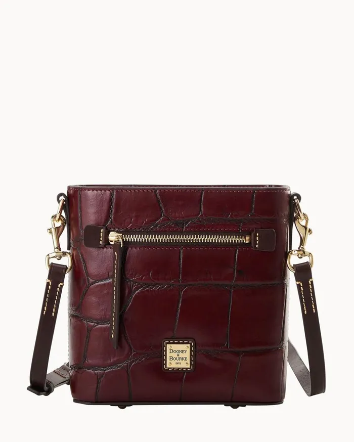 Crossbodies Women Dooney and Bourke Denison Small Zip Crossbody Bordeaux