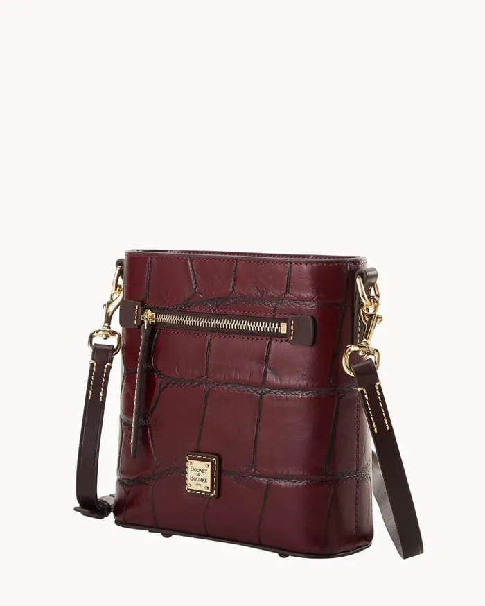 Crossbodies Women Dooney and Bourke Denison Small Zip Crossbody Bordeaux