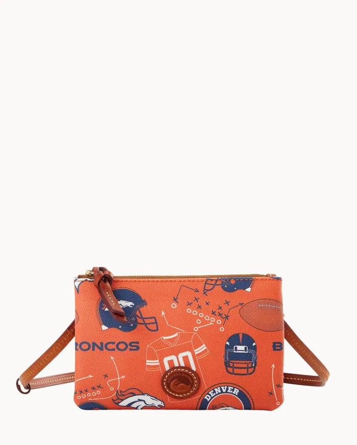 Crossbodies Women Dooney and Bourke NFL Broncos Top Zip Crossbody Broncos