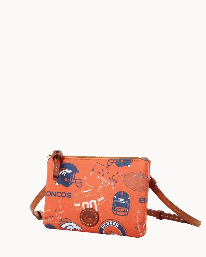 Crossbodies Women Dooney and Bourke NFL Broncos Top Zip Crossbody Broncos Crossbodies Women Dooney and Bourke NFL Broncos Top Zip Crossbody Broncos