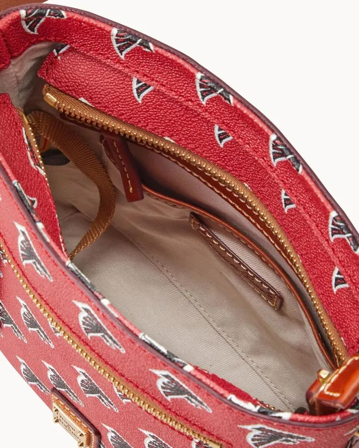 Crossbodies Women Dooney and Bourke NFL Falcons Small Zip Crossbody Falcons