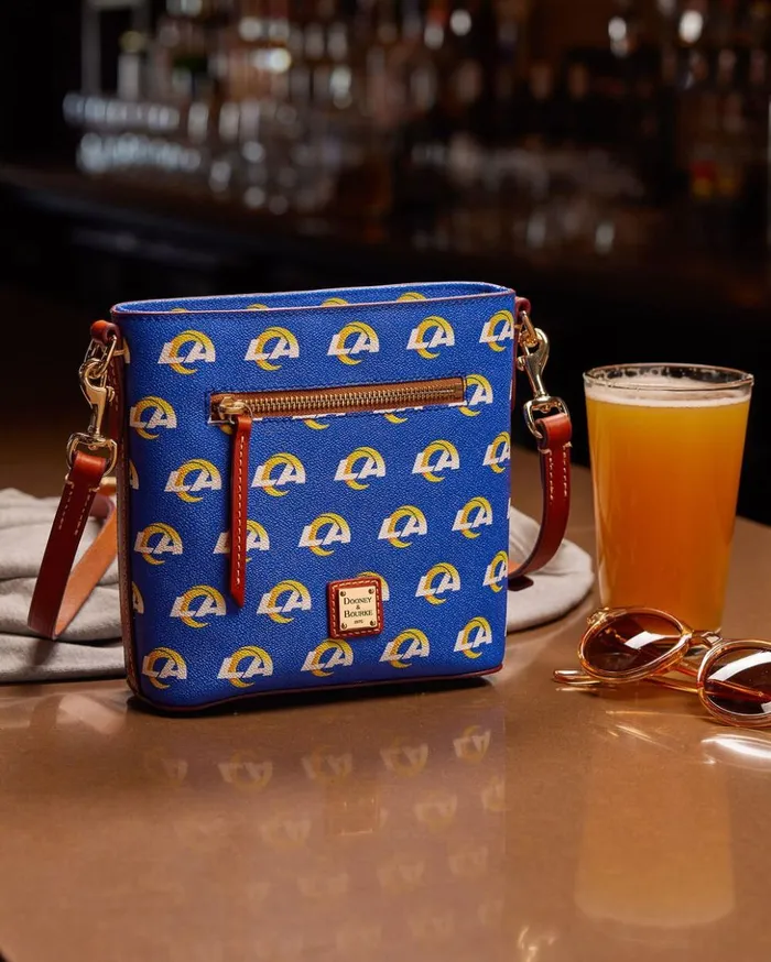 Crossbodies Women Dooney and Bourke NFL Rams Small Zip Crossbody Rams