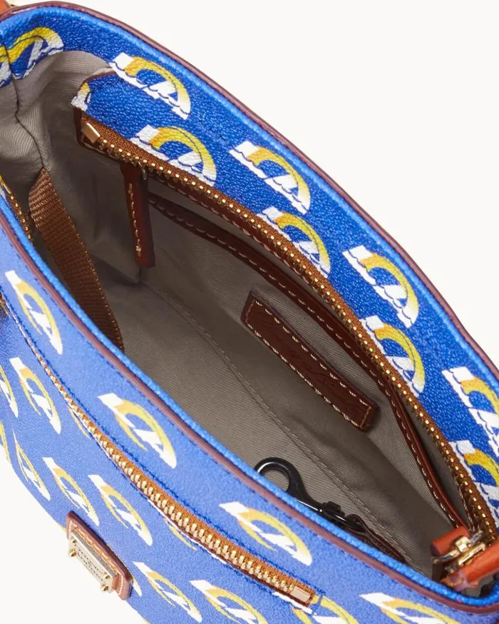 Crossbodies Women Dooney and Bourke NFL Rams Small Zip Crossbody Rams