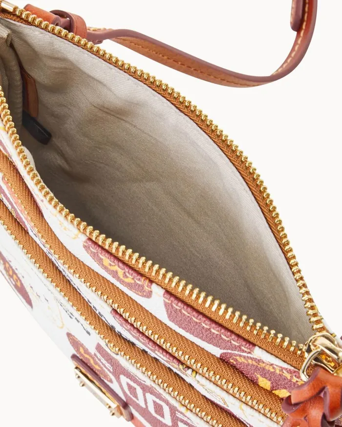 Crossbodies Women Dooney and Bourke NFL Washington North South Triple Zip Crossbody Washington Crossbodies Women Dooney and Bourke NFL Washington North South Triple Zip Crossbody Washington