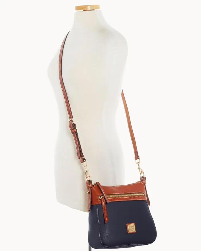 Crossbodies Women Dooney and Bourke Pebble Grain Crossbody 25 Midnight Blue
