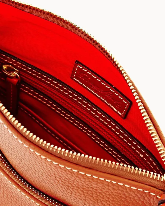 Crossbodies Women Dooney and Bourke Pebble Grain Letter Carrier Caramel Crossbodies Women Dooney and Bourke Pebble Grain Letter Carrier Caramel