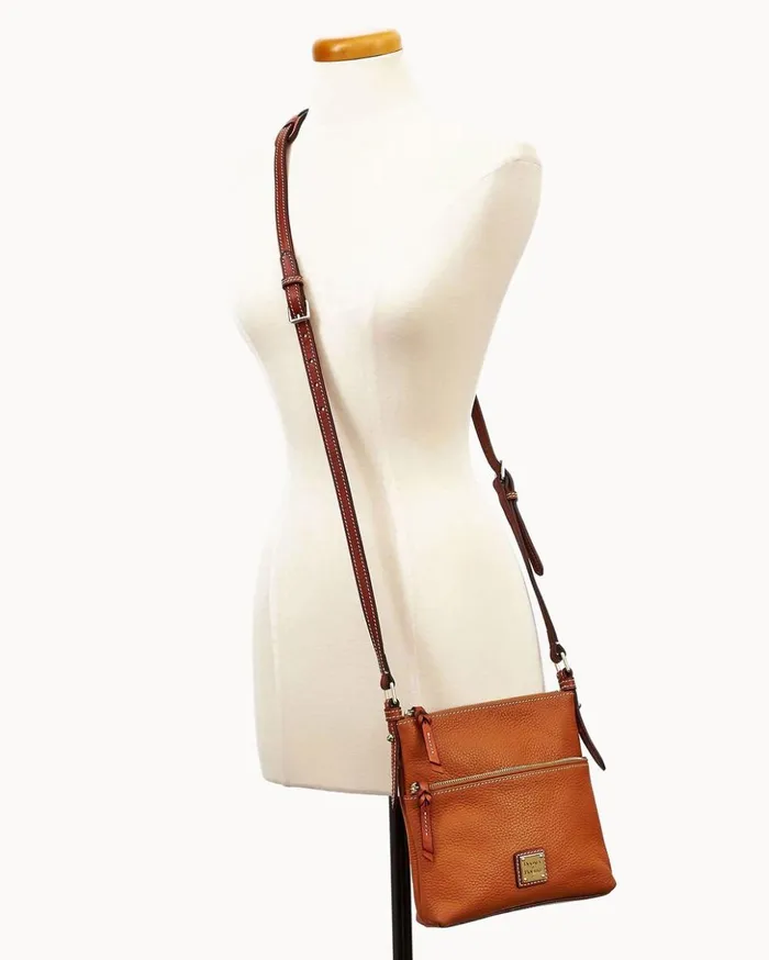 Crossbodies Women Dooney and Bourke Pebble Grain Letter Carrier Caramel Crossbodies Women Dooney and Bourke Pebble Grain Letter Carrier Caramel