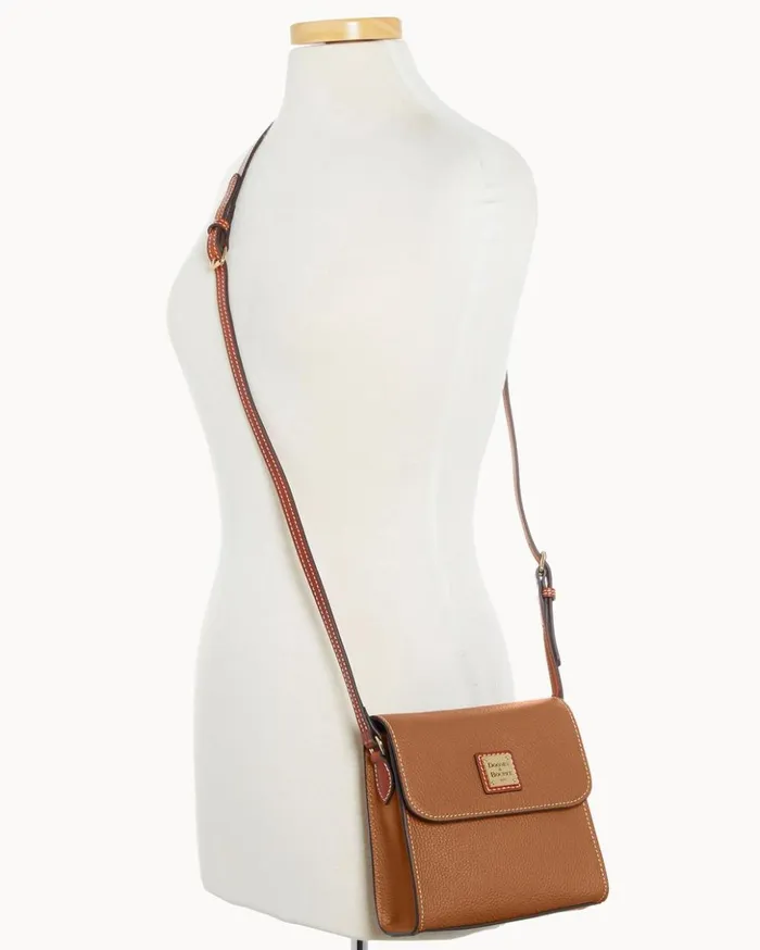 Crossbodies Women Dooney and Bourke Pebble Grain Letter Carrier Caramel Crossbodies Women Dooney and Bourke Pebble Grain Letter Carrier Caramel