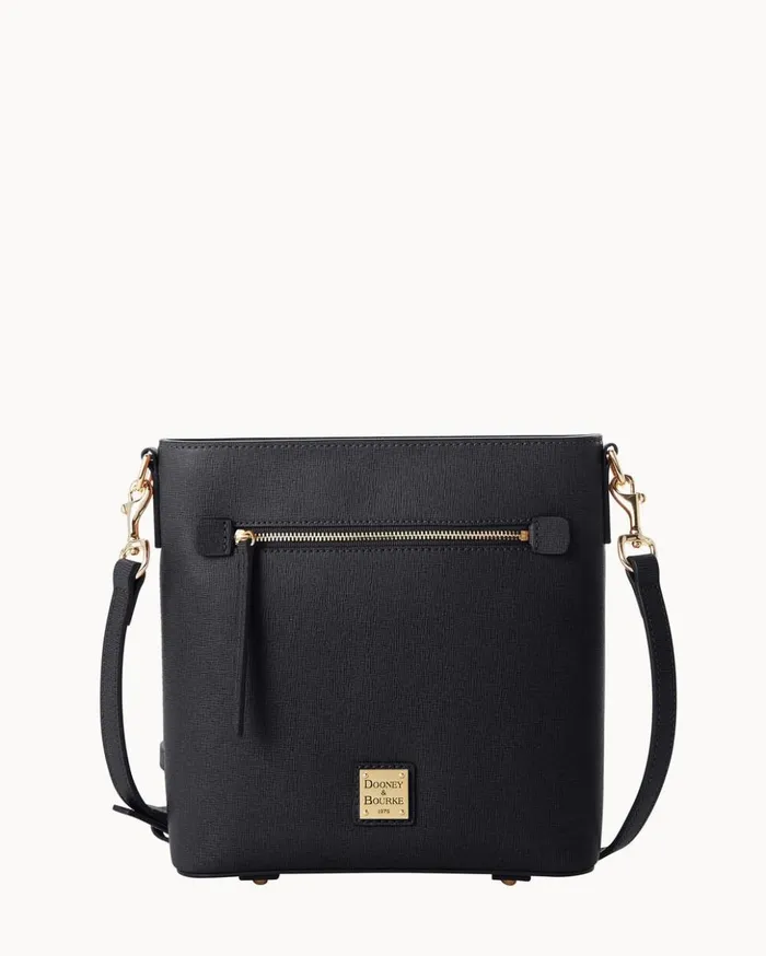 Crossbodies Women Dooney and Bourke Saffiano Zip Crossbody Black
